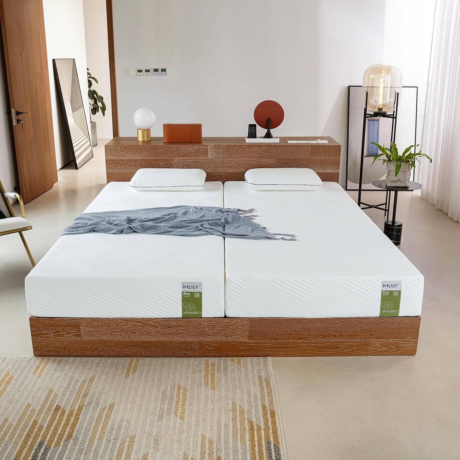 MLILY Pro Matratze 90x200 cm | Memory Foam Matratze mit 22 cm Höhe | Angenehmer Liegekomfort | 7 Komfortzonen und 3 Schichten für erholsamen Schlaf