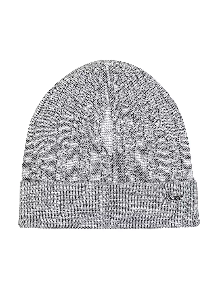 BOSS Geschenkset Haube und Schal LONA  silber