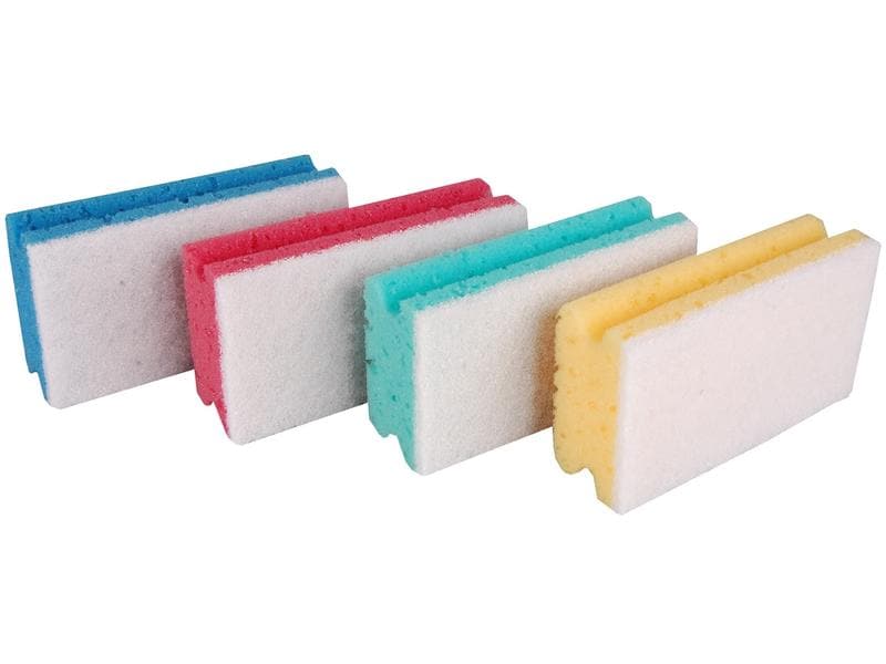 Edi Baur Schwamm Profi 10 Stück, Blau/Weiss Padschwamm Pack