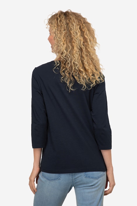 T-Shirt, Rundhals, 3/4-Ärmel, OEKO-TEX