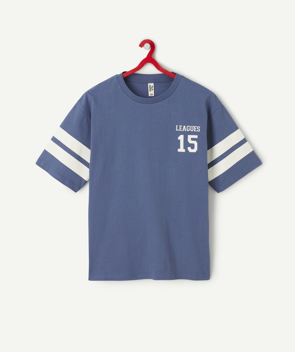 t-shirt manches courtes garçon en coton bio thème campus