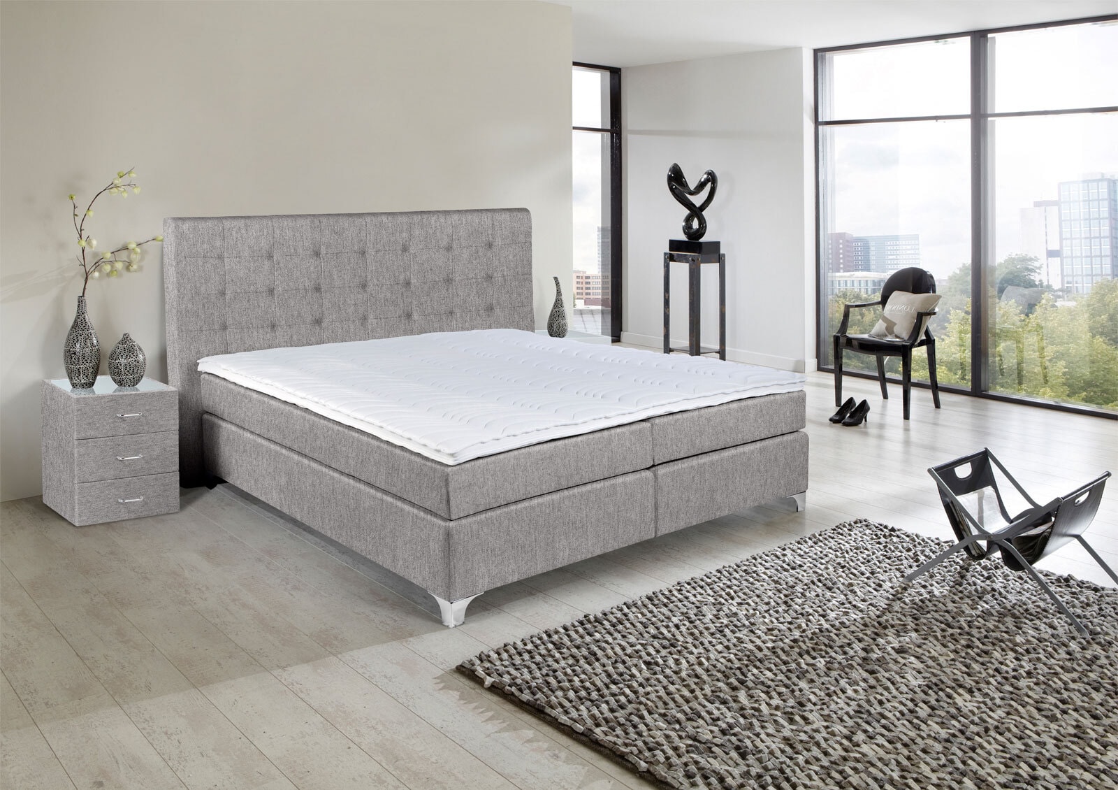 Ole Gunderson Boxspringbett TOPMOTION I 200 x 200 cm Mine-Vega Dolphin