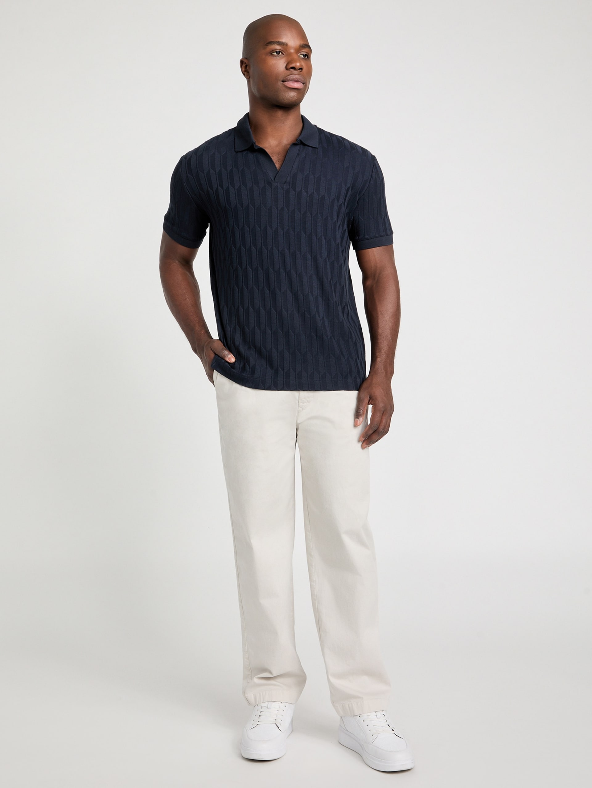 Polo de malha jacquard