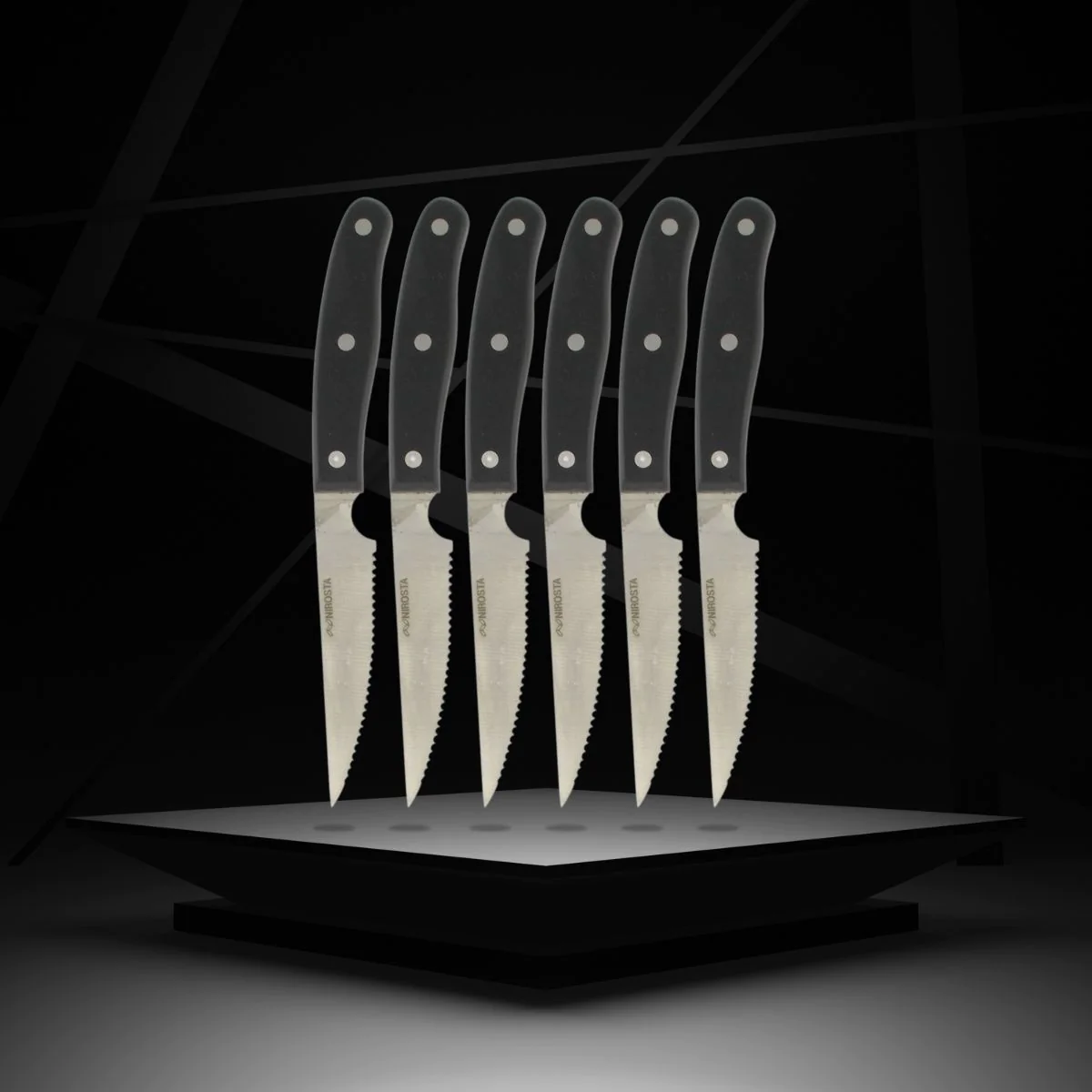 Lot de 6 couteaux à steak 22 cm Fit Nirosta