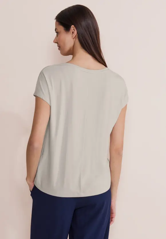 T-Shirt mit Wording - smooth stone sand