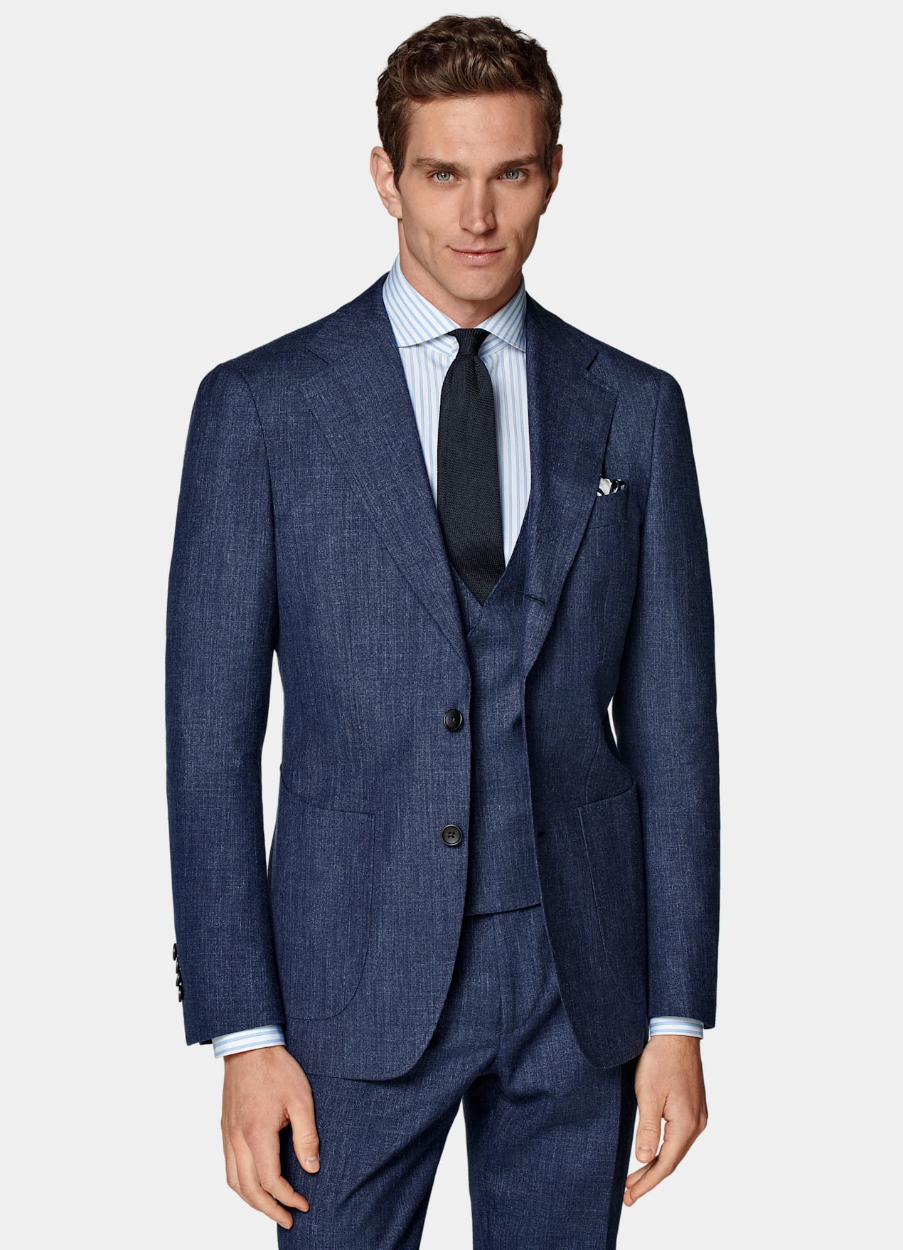 Gilet de costume bleu moyen