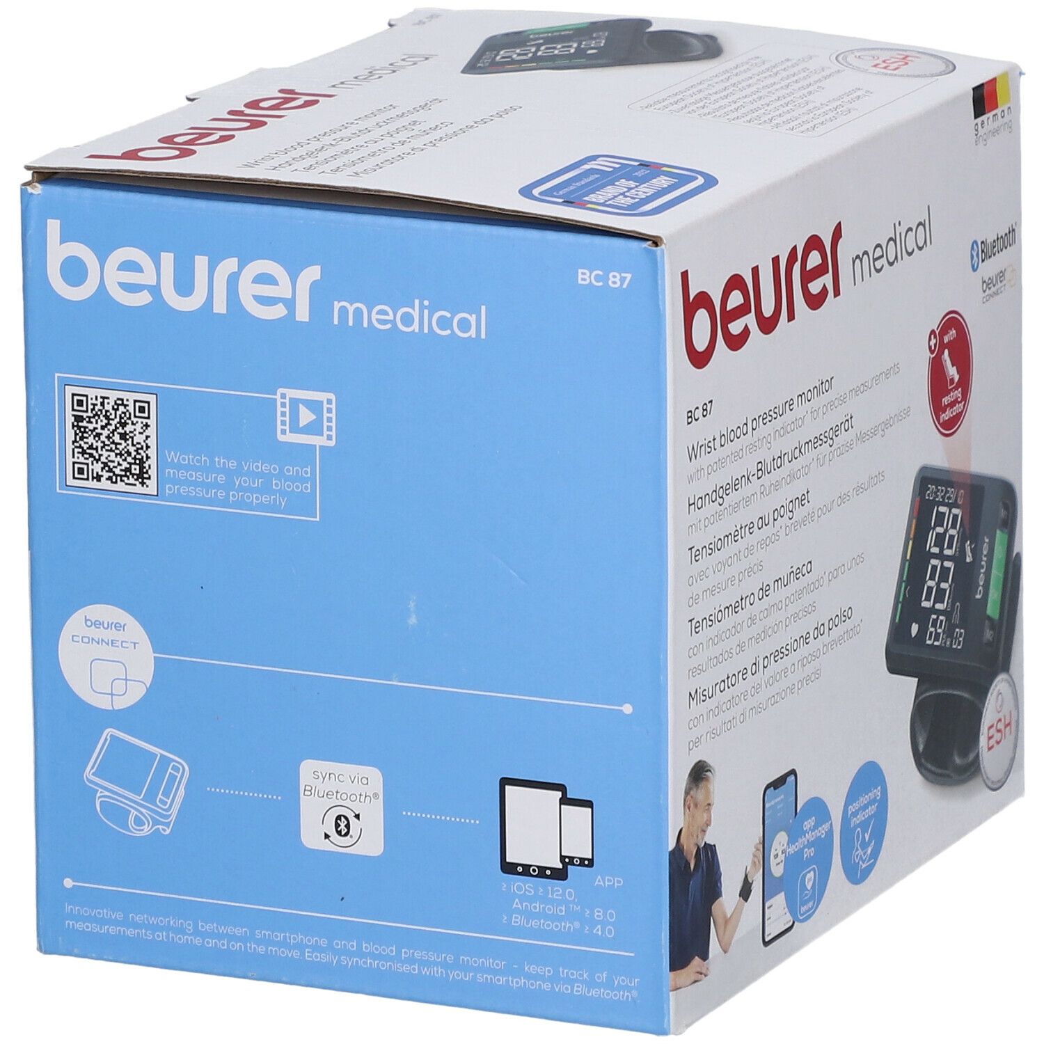 beurer Handgelenk-Blutdruckmessgerät BC 87 Bluetooth®