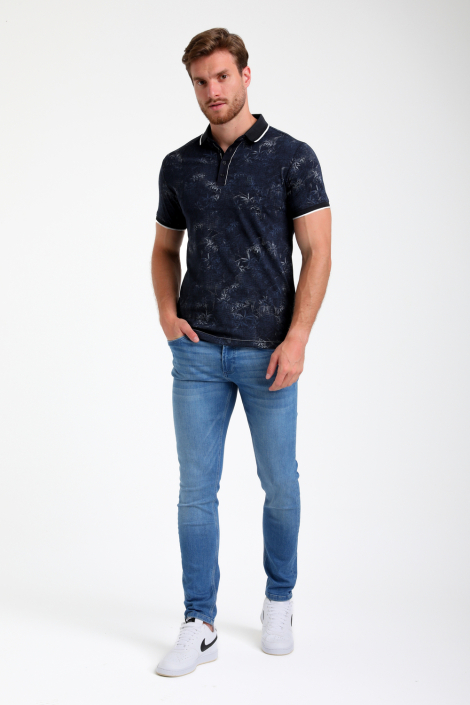Gabbiano blauwe heren polo