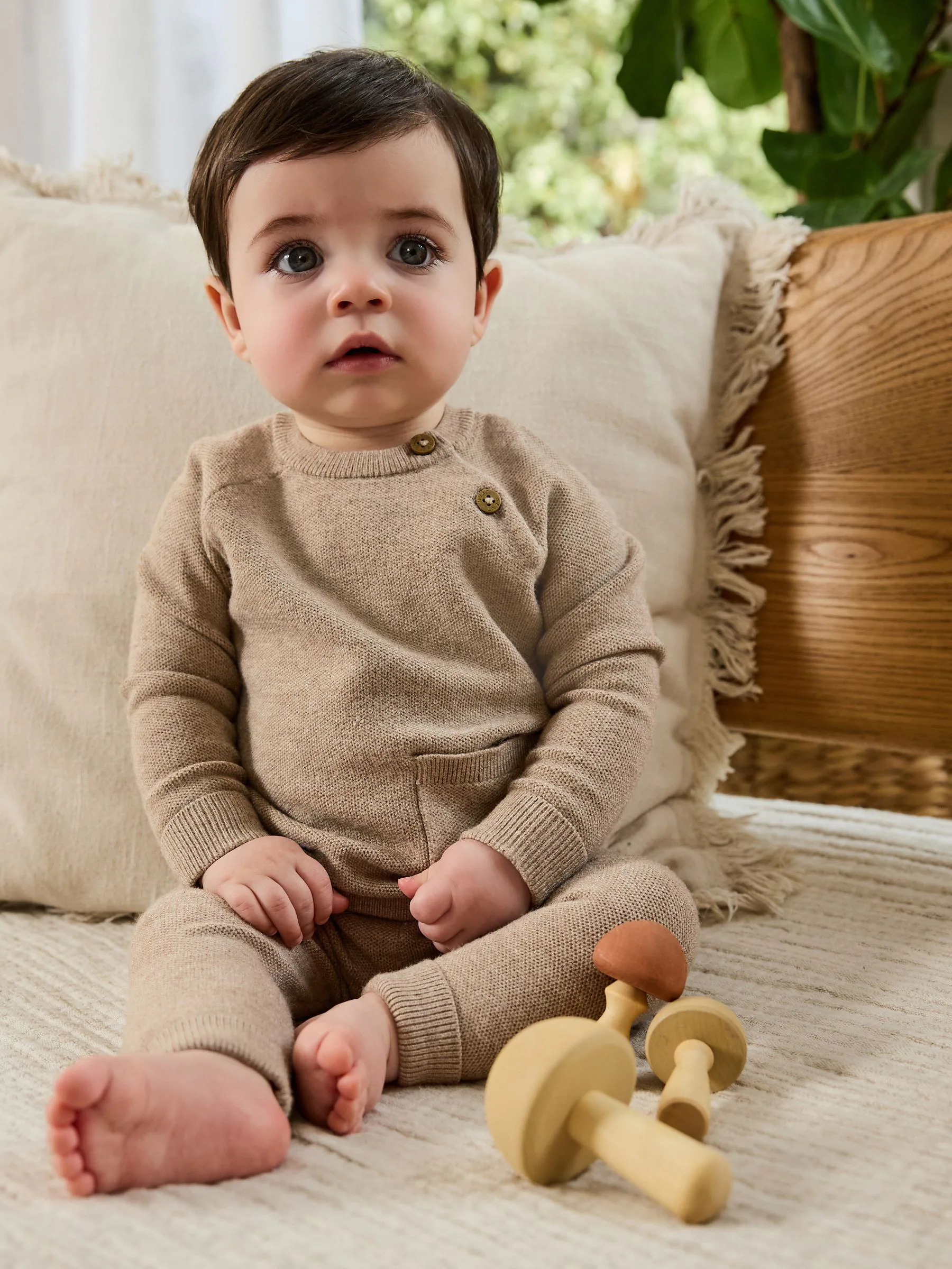 Neutraal - Babyset met gebreide trui en legging (0mnd-2jr)