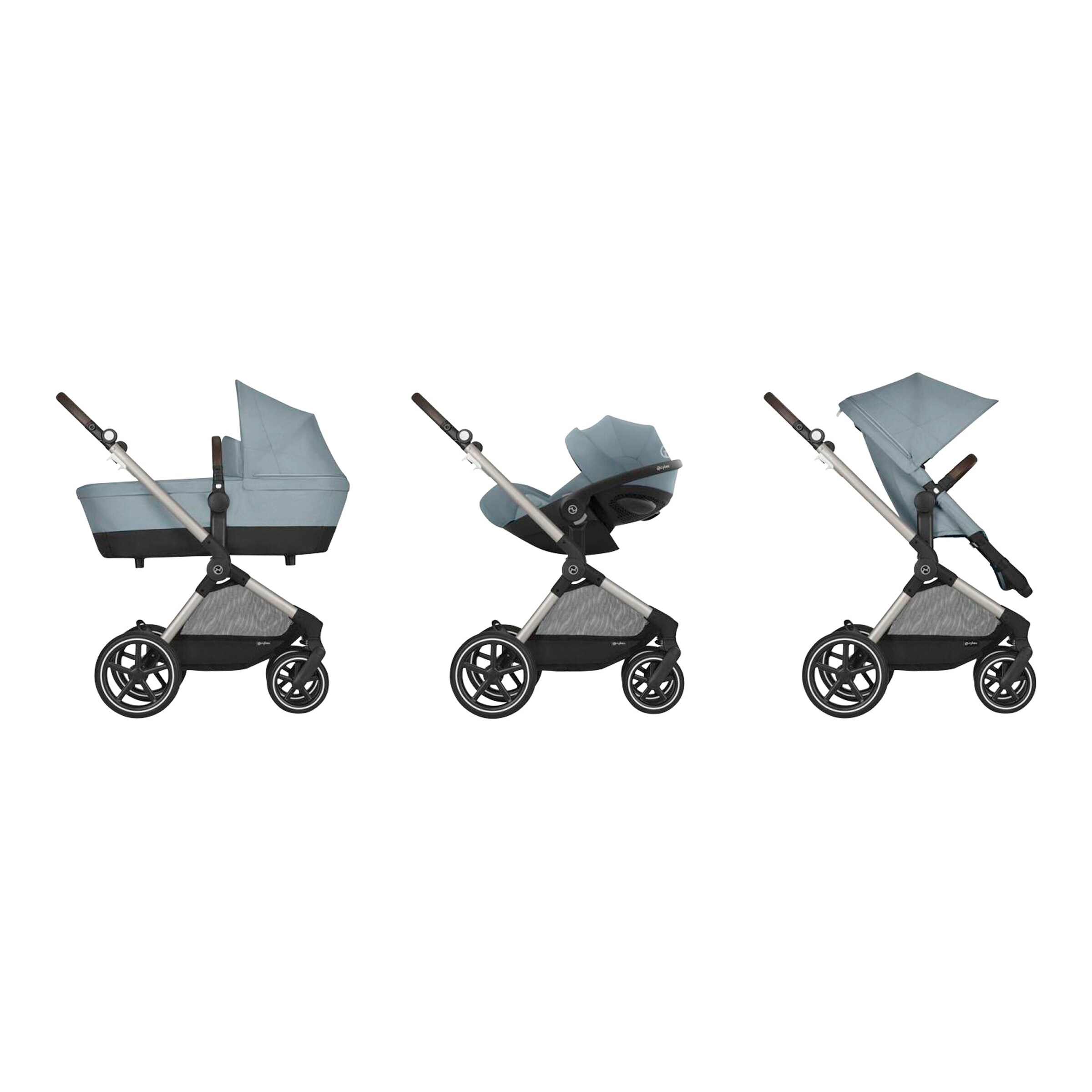 Cybex - GOLD Kombikinderwagen EOS LUX taupe / stormy blue