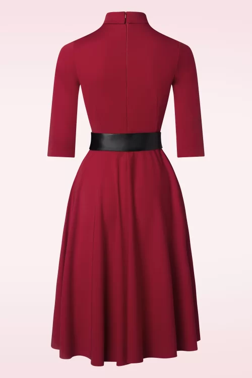 Topvintage Boutique Collection Topvintage exclusive ~ Sandra swing jurk in rood