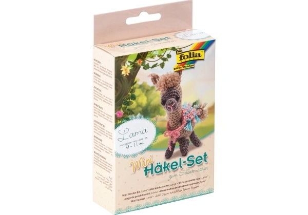 Mini-Häkelset LAMA in bunt