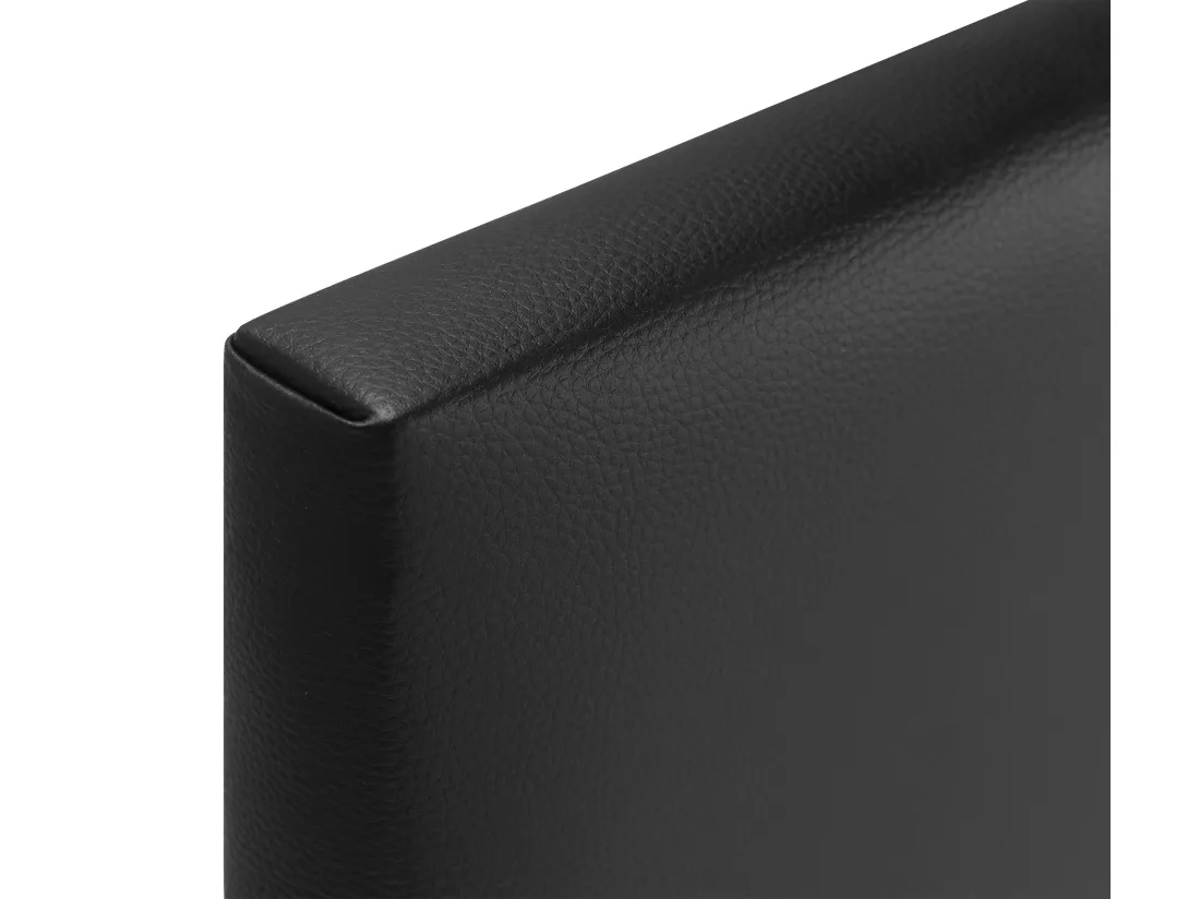 DHOME Tête de lit simili cuir lisse 160x105cm avec pieds Lits 150/160 - Noir