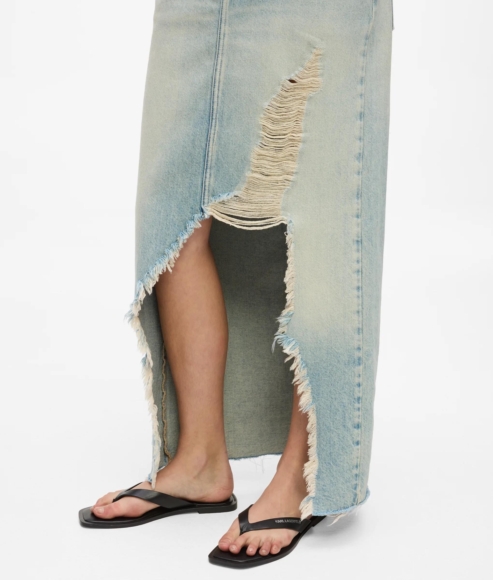 Verweerd denim maxi rok