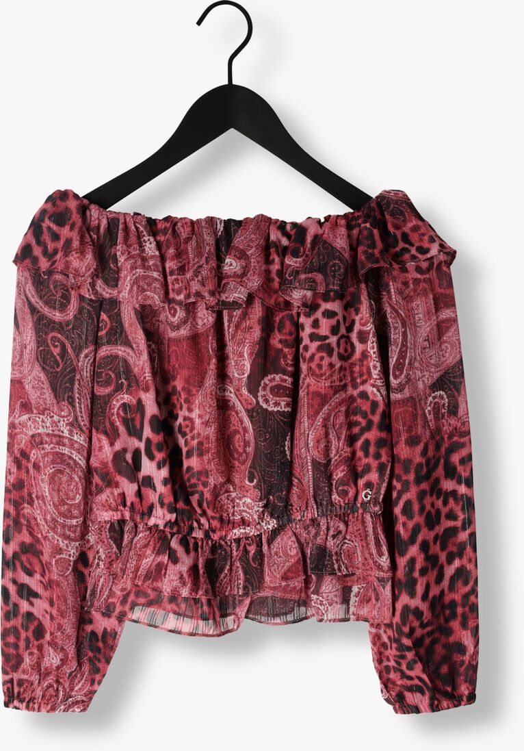 GUESS roze guess blouse off shoulder lucy top