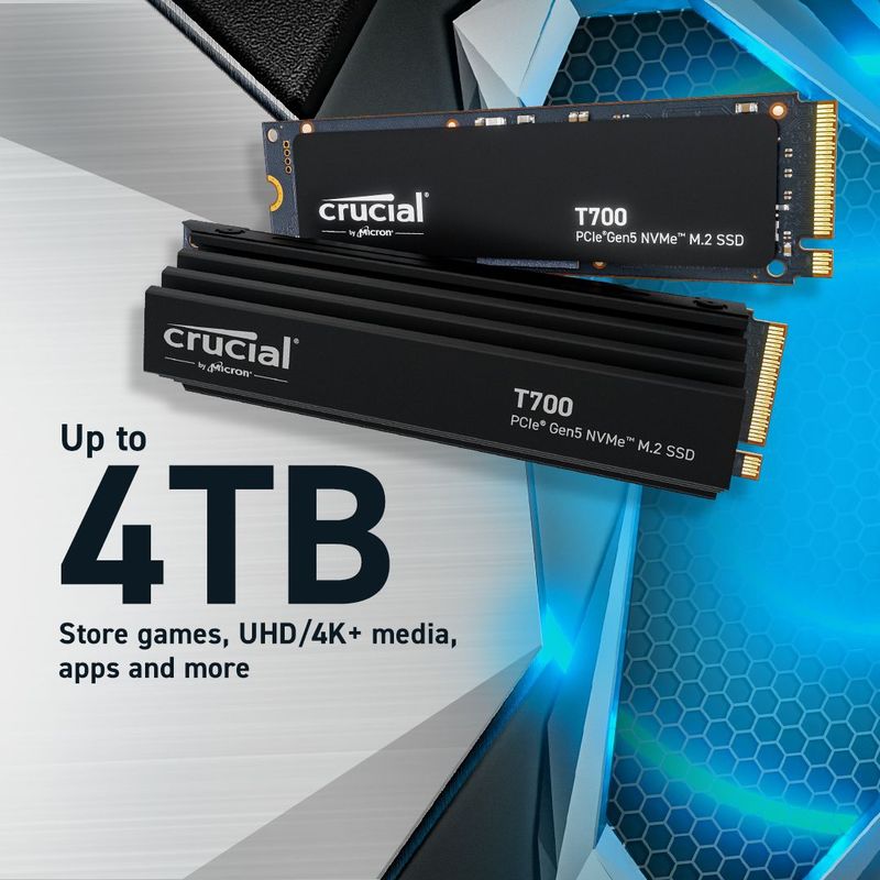 Crucial T700 2TB - PCIe 5.0 NVMe SSD zonder Heatsink