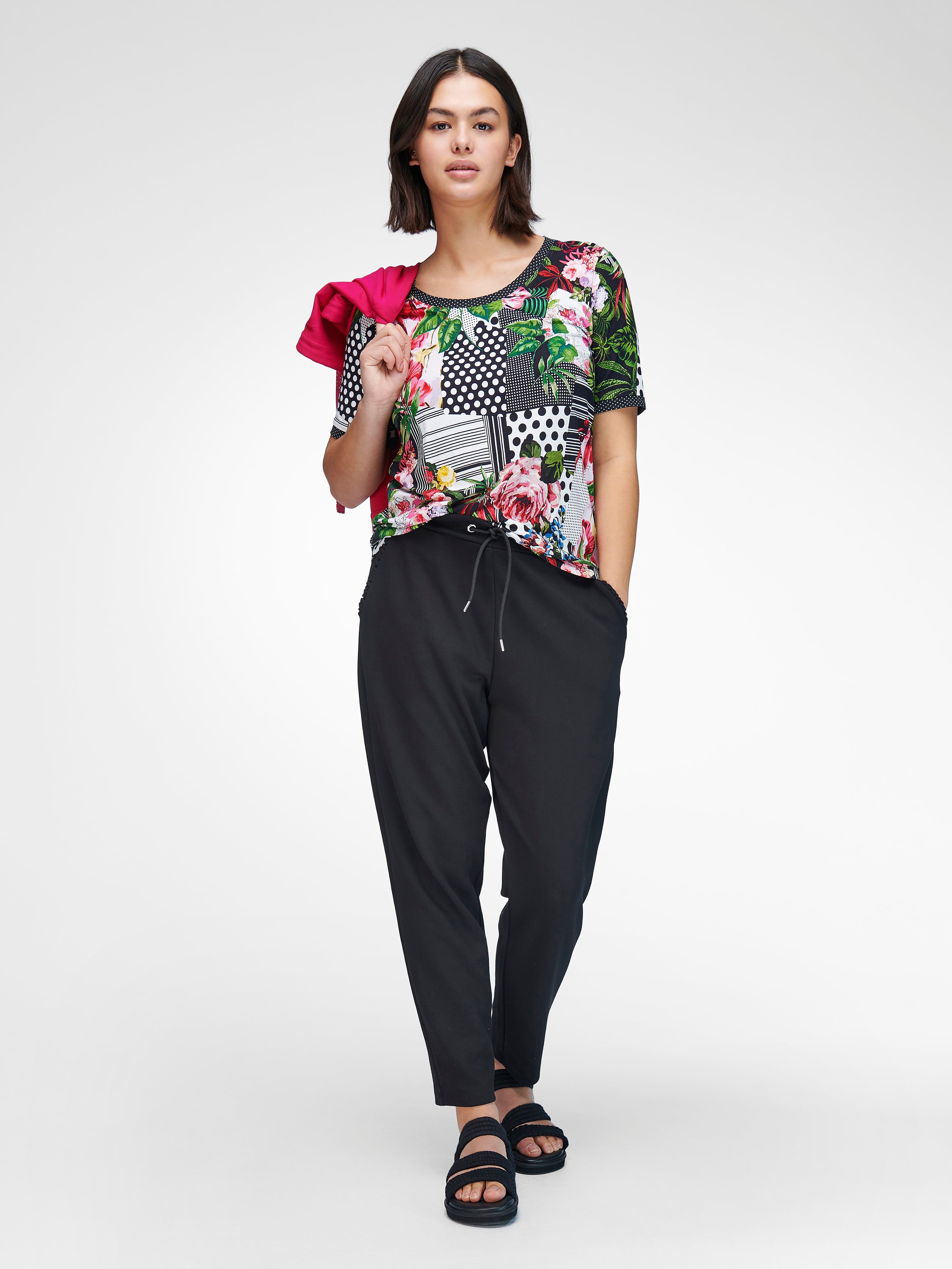 Rundhals-Shirt mit 1/2-Arm