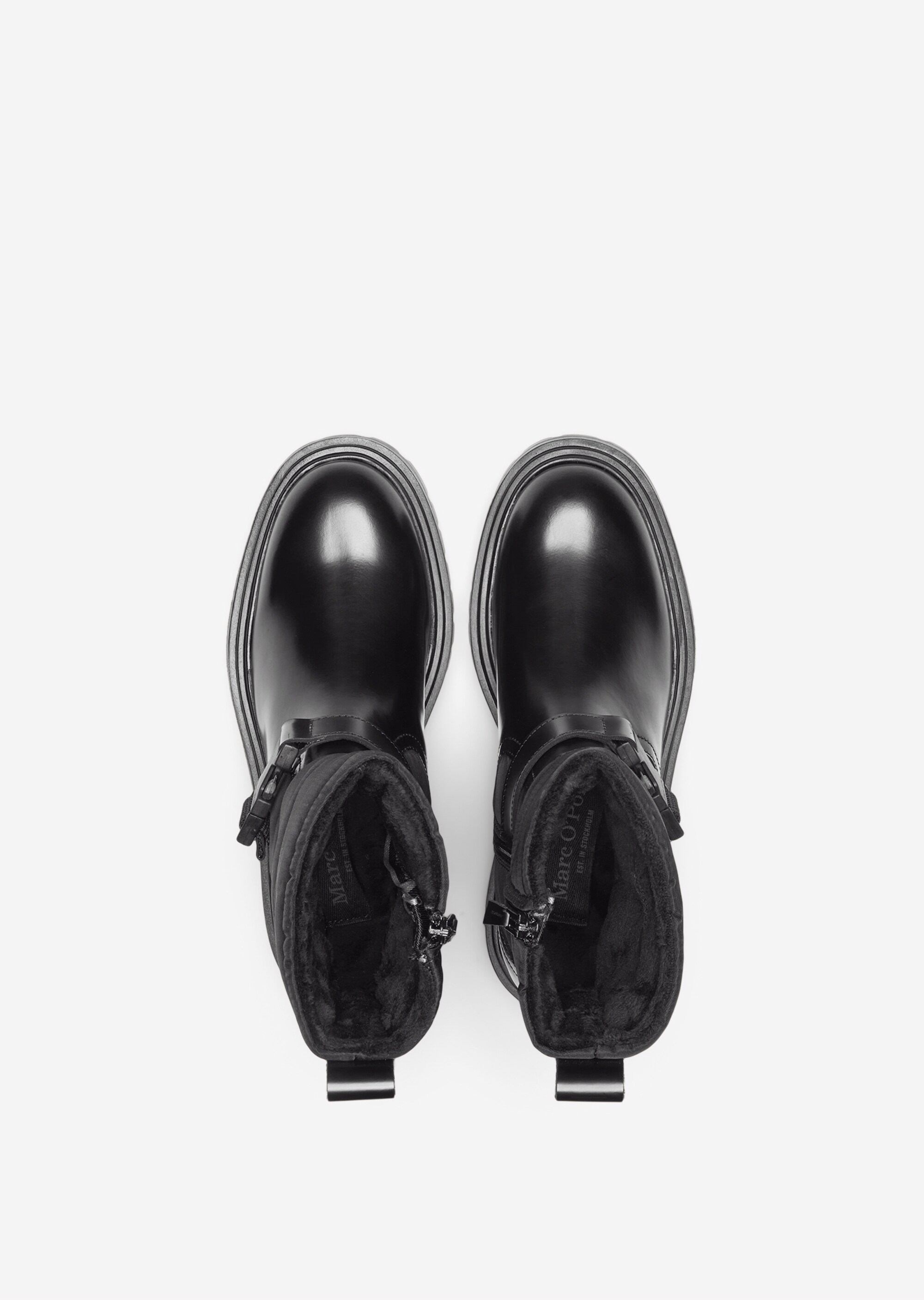 Zipper-Stiefel mit verstellbarem Riemen