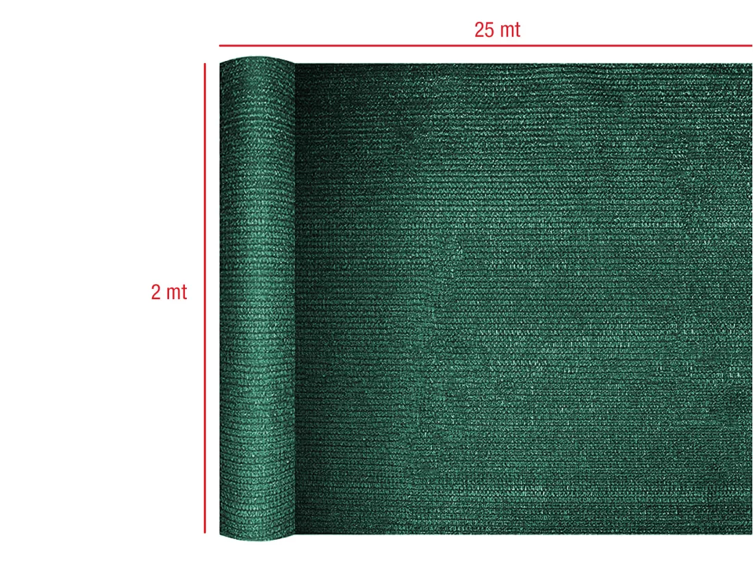 Filet d'ombrage 90% vert Brise-vent extérieur 2x25 mt