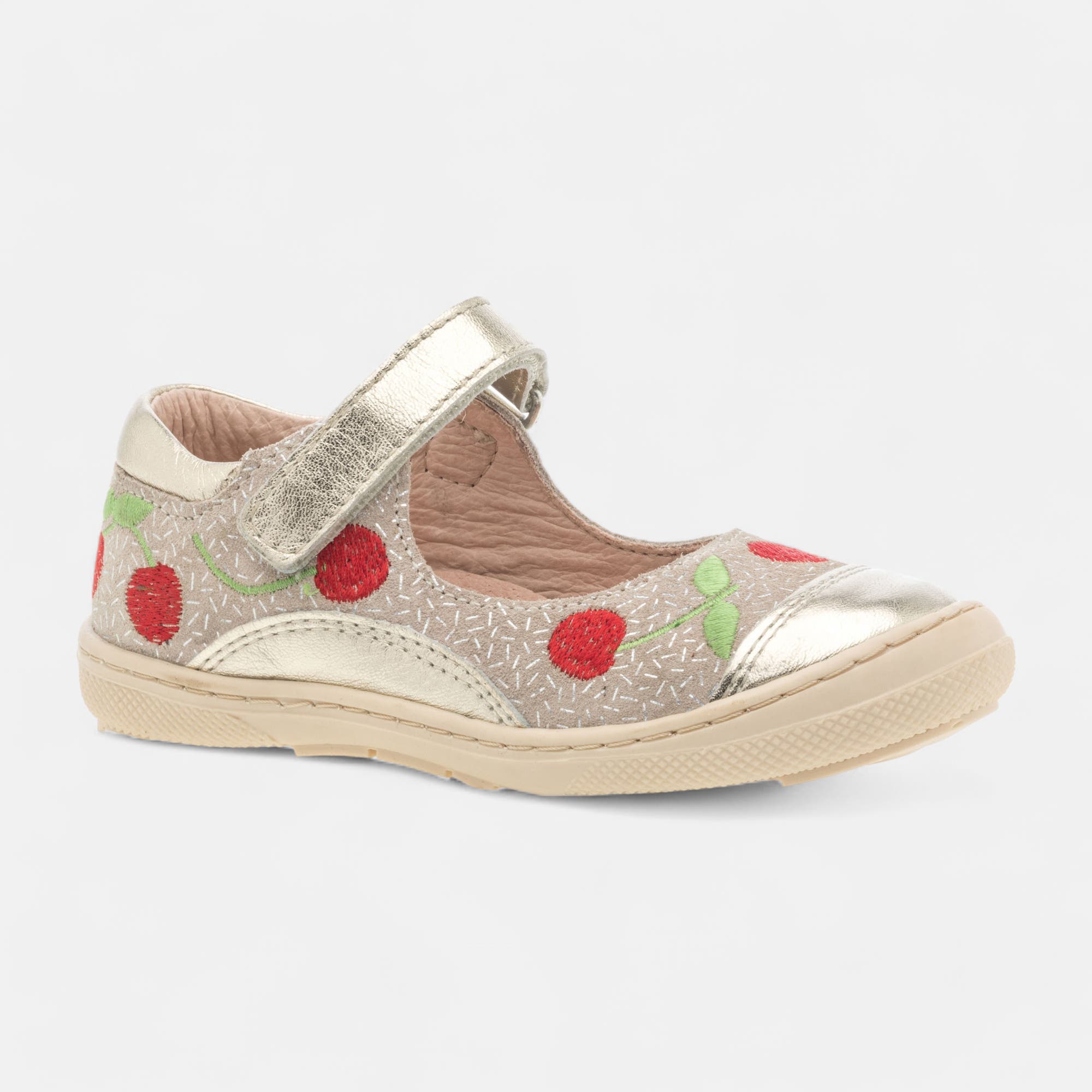 Babies Fille en cuir or