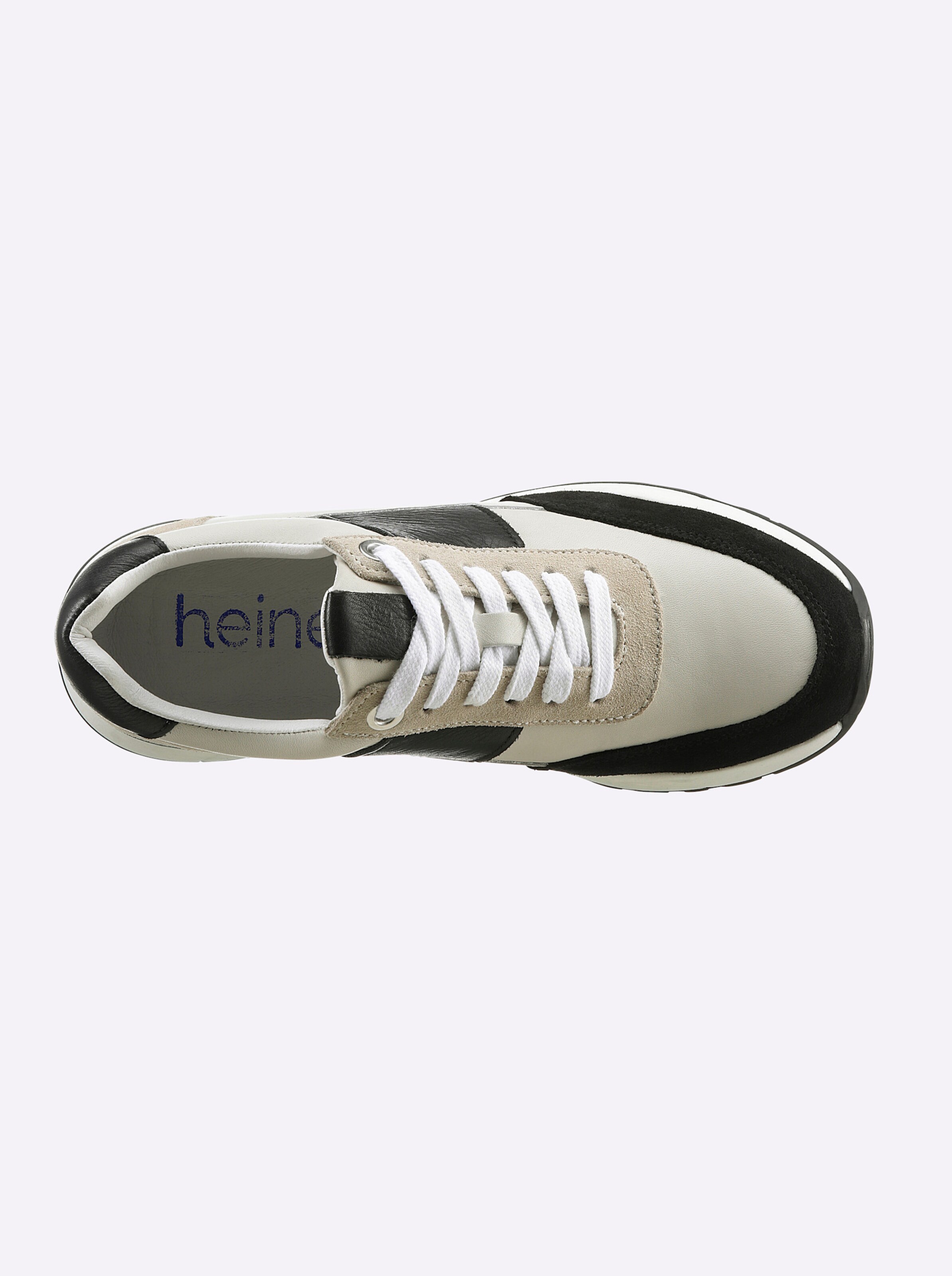 heine Sneaker in beige-schwarz