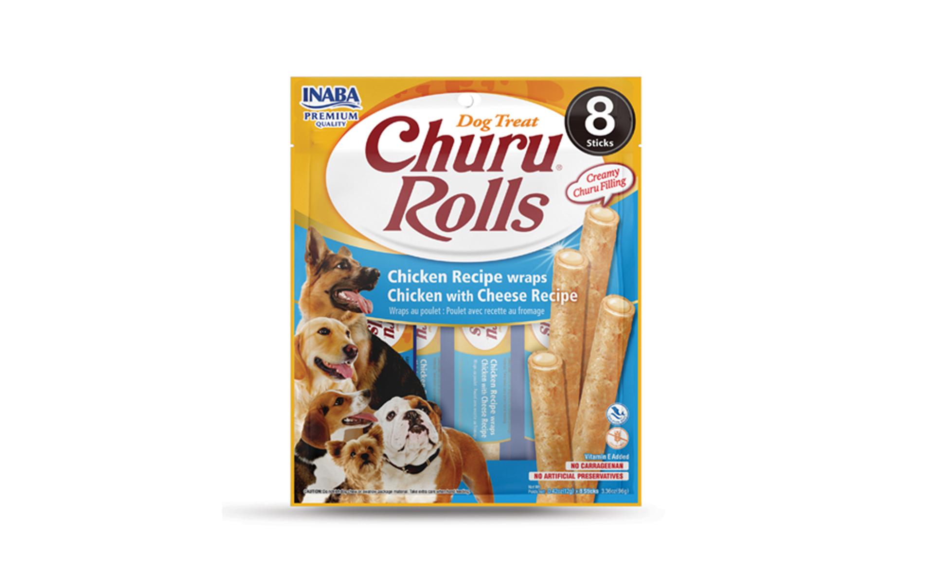 Leckerli Rolls Huhn und Käse, 8 x 12 gSnack für Hunde