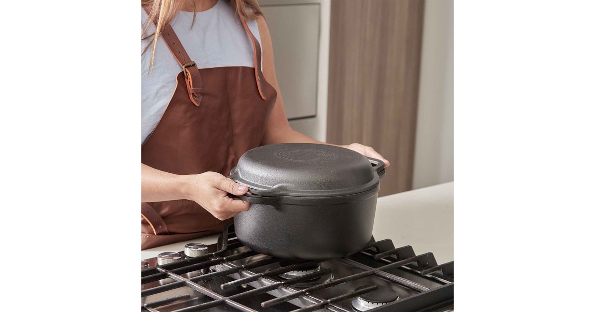 VictoriaCombo cooker 26 cm 5,7 liter, Seasoned bak-/braadpan  (Zwart, Color packaging)