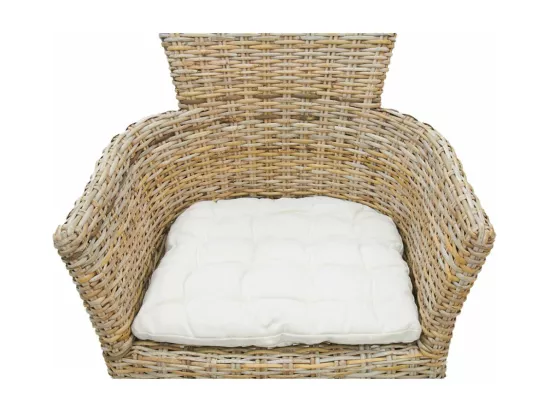 Fauteuil en poelet gris