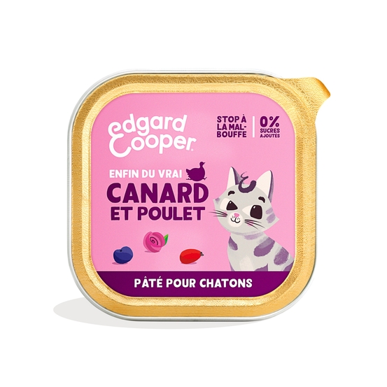 Pâté canard et poulet pour chatons 85g