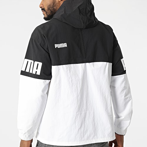 Coupe-Vent Capuche 847475 Blanc Noir