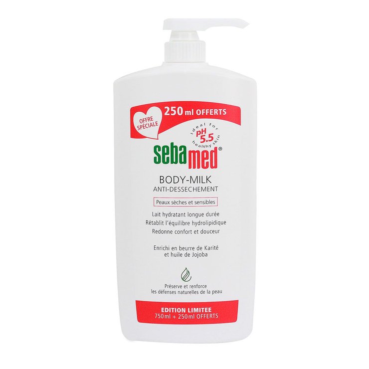 Body-milk anti dessèchement 750ml + 250ml offerts