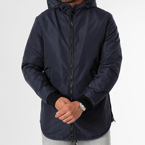 Parka Capuche Bleu Marine