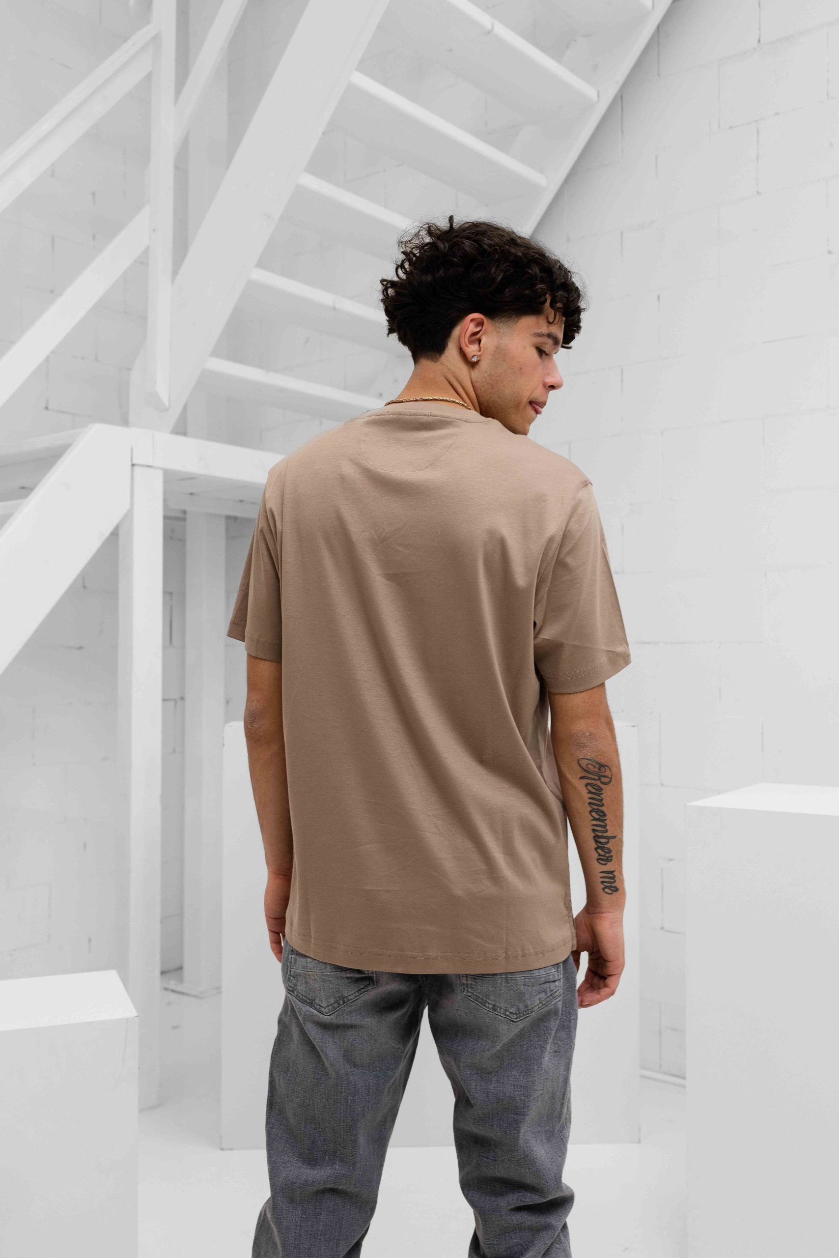 Cou7ure Essentials Reflection T-Shirt Heren Beige