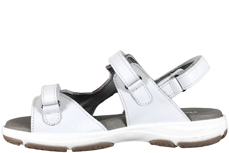 NEW FEET SANDAL I HVIDT GLAT SKIND