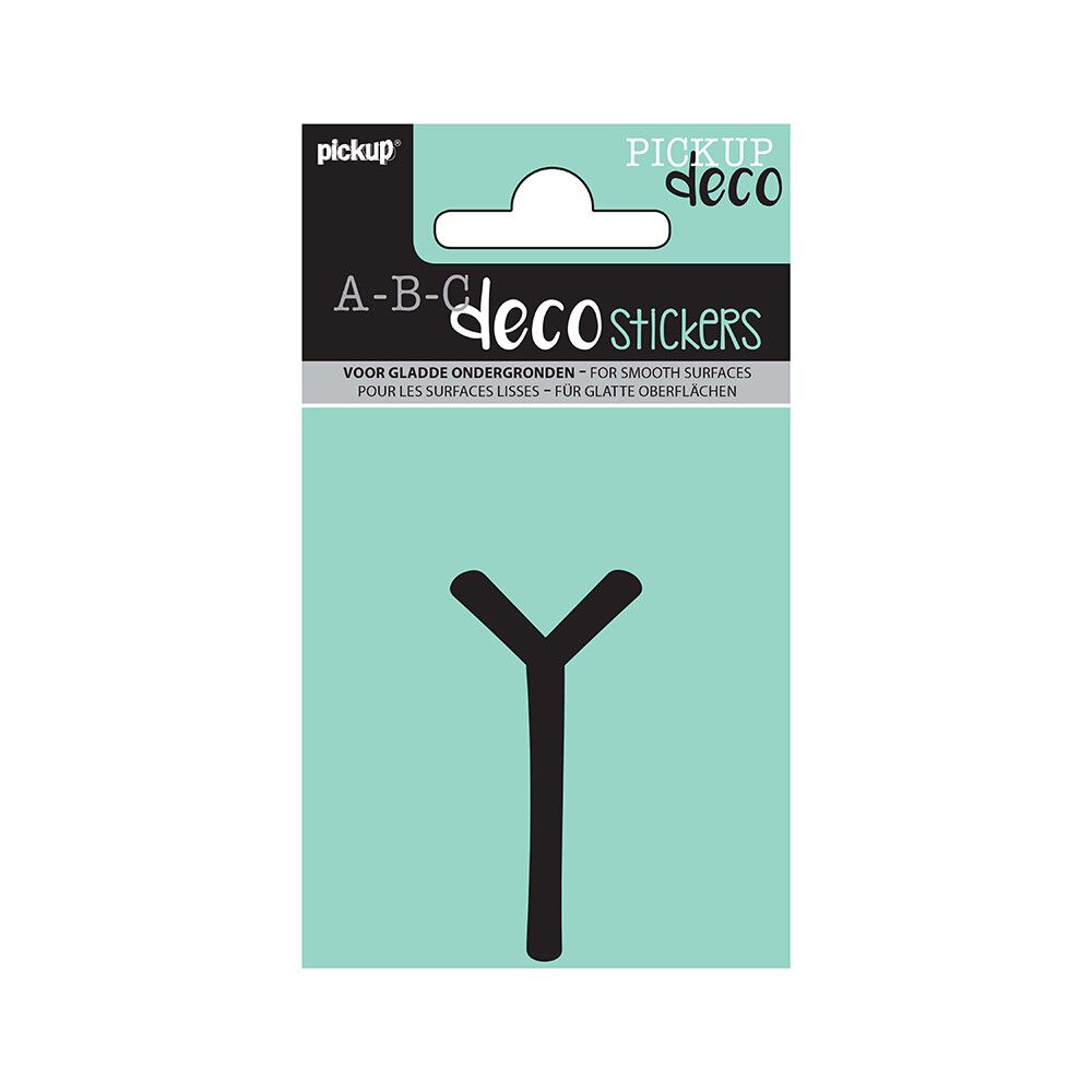 BOKSTAVER PICKUP Y ABC DECO MILA 60 MM Y SVART