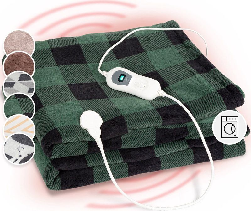 Klarstein Dr. Watson XXL - Elektrische Deken - 200 x 180 cm - Micro Pluche - 120 Watt - Wasbaar