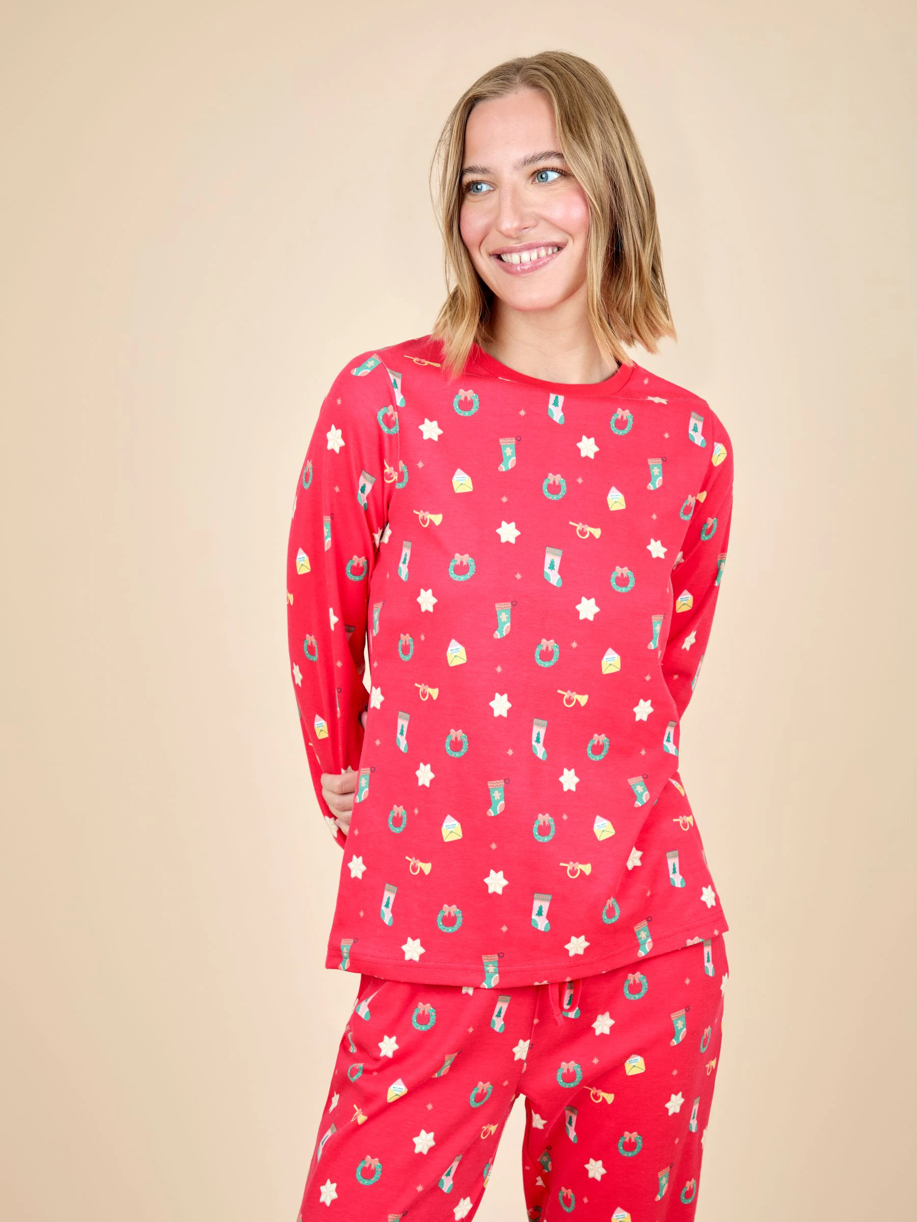 JoJo Maman Bébé Dames Kerstmis Pyjama's Set
