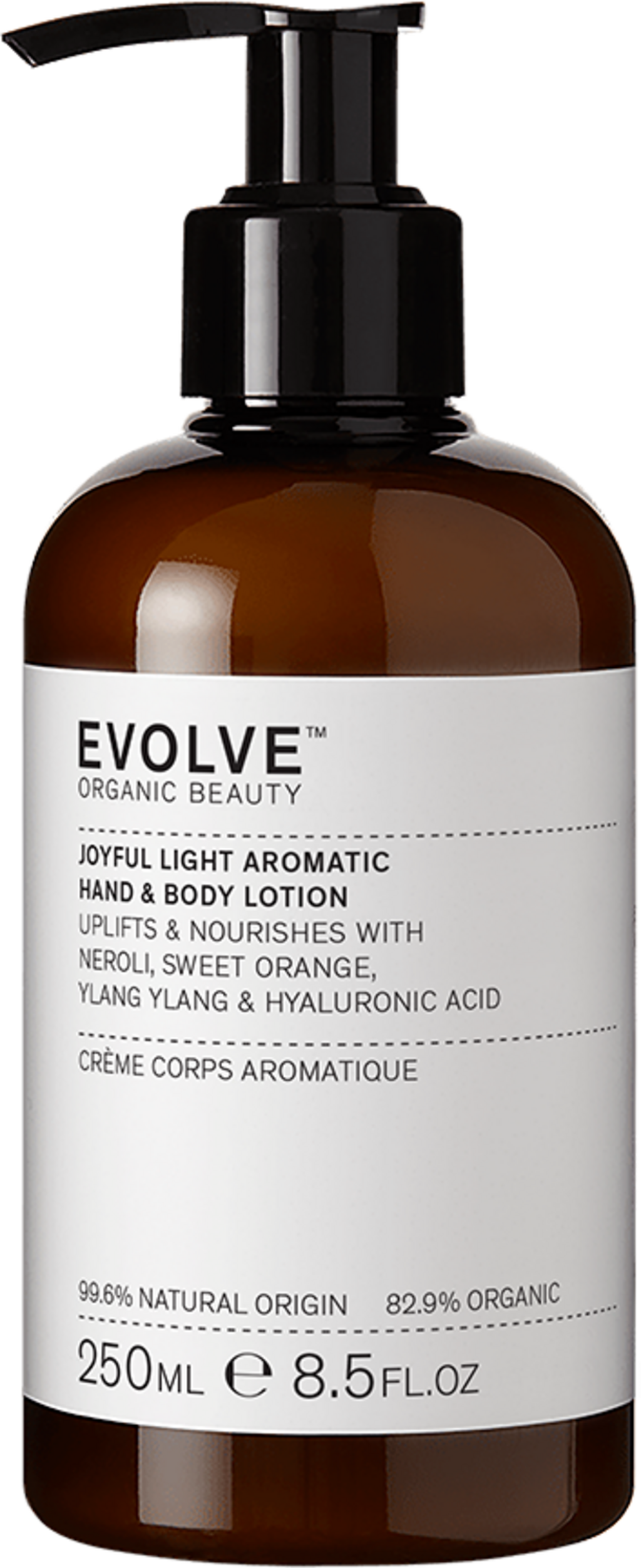 Evolve Organic Beauty  Joyful Light Aromatic Hand & Body Lotion, 250 ml
