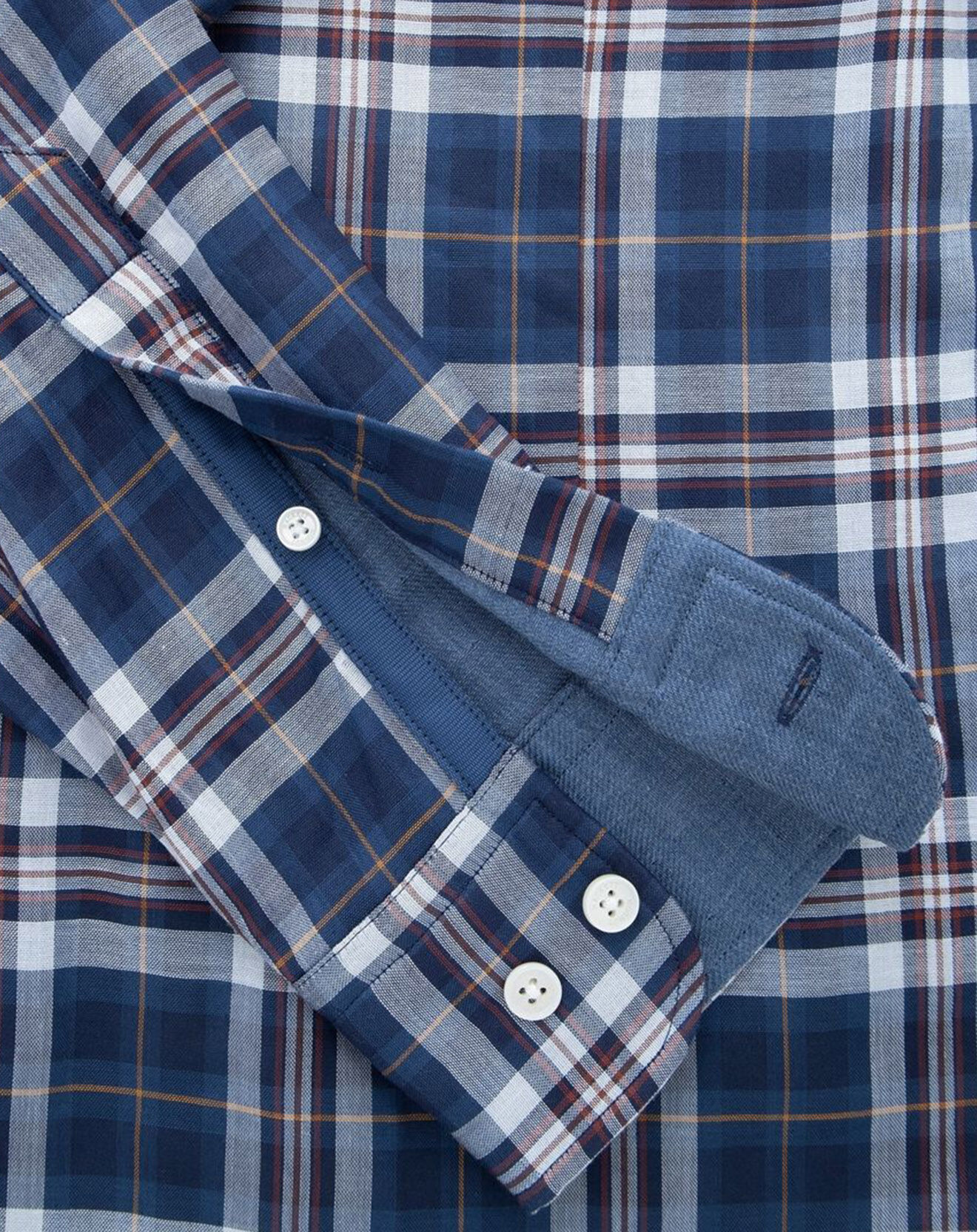 Hackett London Chemise Slim Fit Dark à carreaux bleue