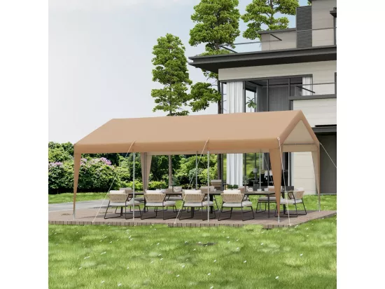 Abri de Voiture/Carport 3 x 6 m - Cadre en Acier Galvanisé/Tente de Garage PE 160g/㎡ Tente de Réception/Tonnelle Extérieure