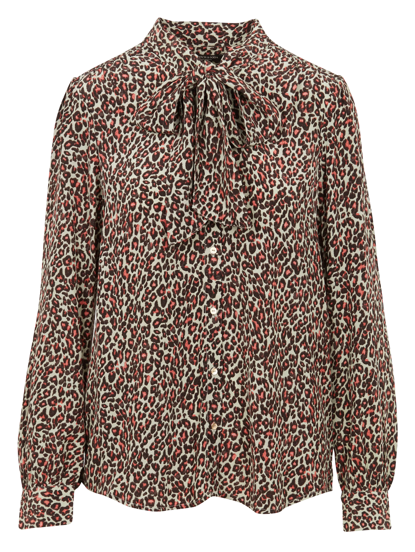 Blouse col rond imprimée| Vert