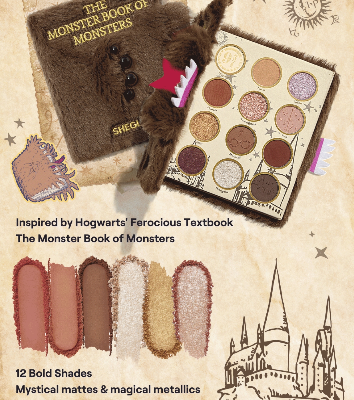 SHEGLAM - *Harry Potter* - Paleta de Sombras Monster Book of Monsters
