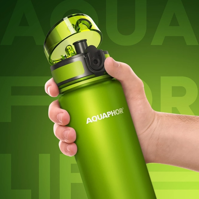 AQUAPHOR - City Filterflasche - 0,5 L - grün