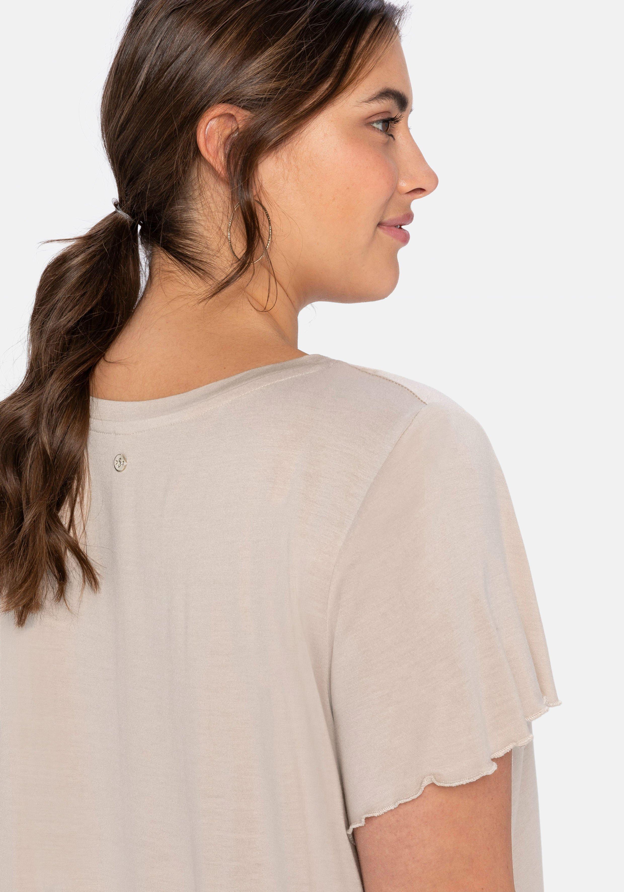 T-Shirt mit Flügelärmeln, aus Viskosejersey