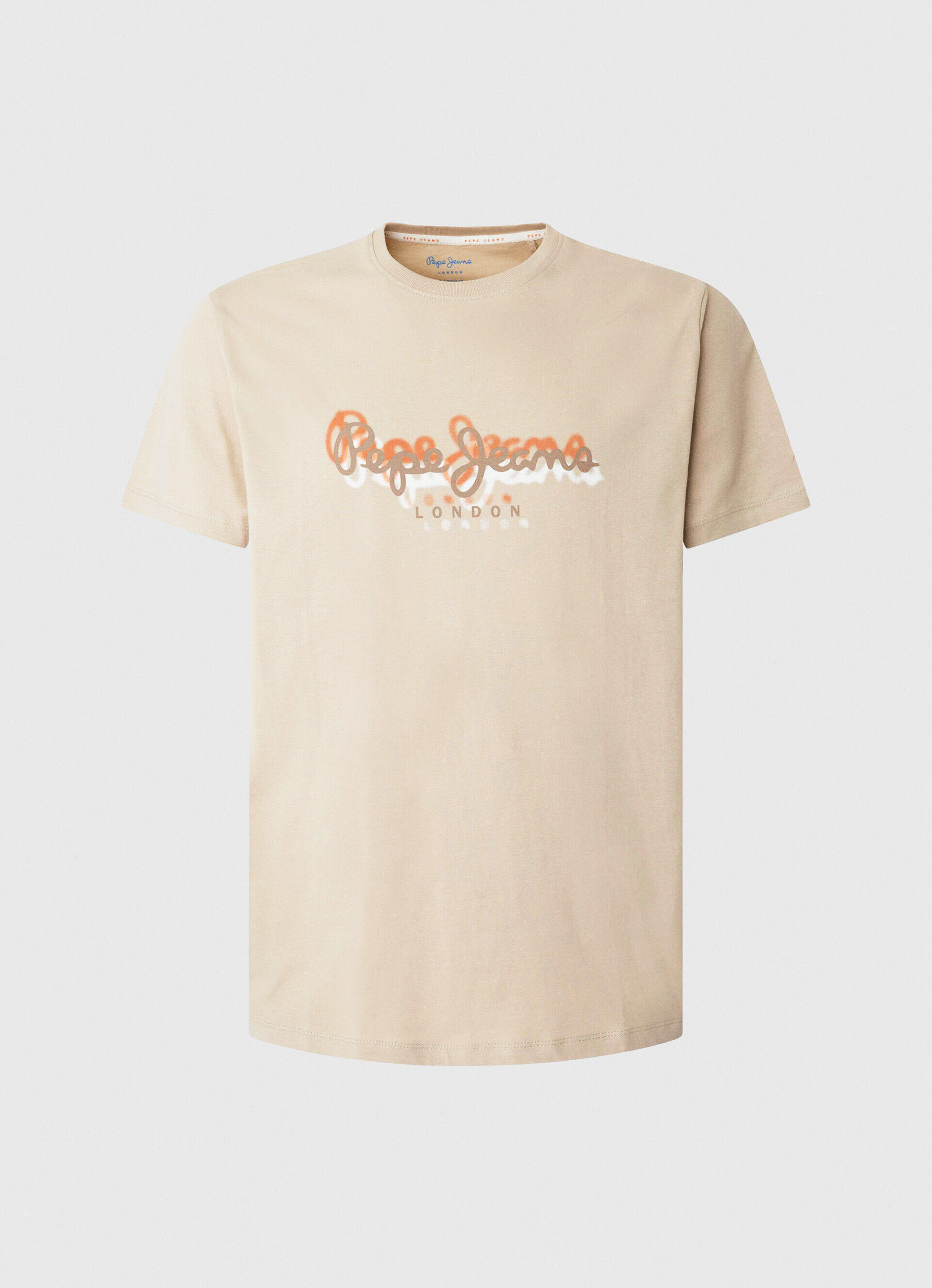 CAMISETA COM LOGOTIPO ESTAMPADO - bege malte