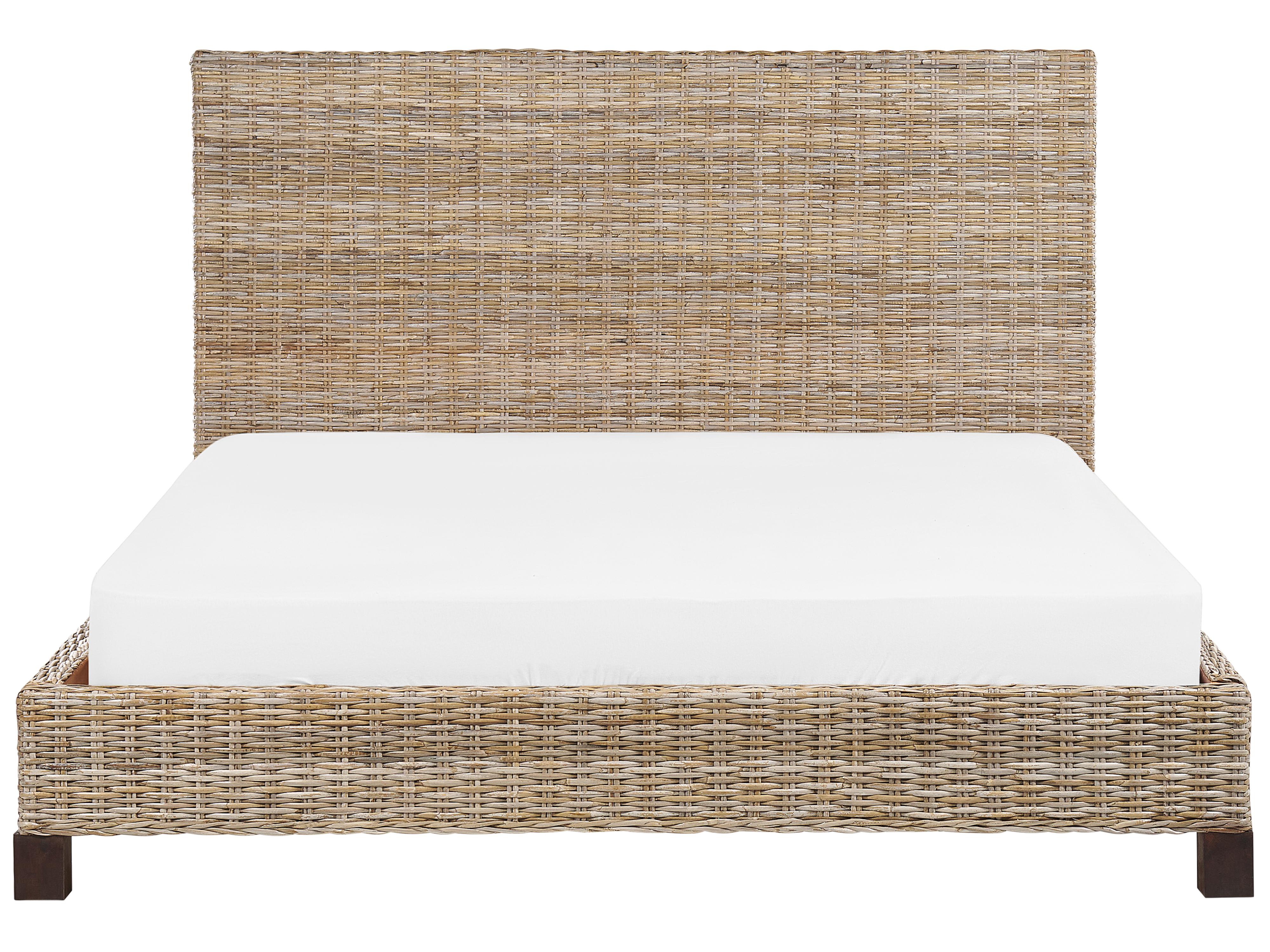 Bed Rotan SALBRIS 180 x 200 cm Natuurlijk
