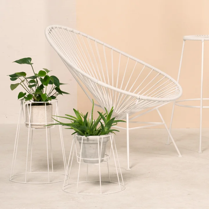OK Design - Cibele Blumentopfständer H 45 cm, white