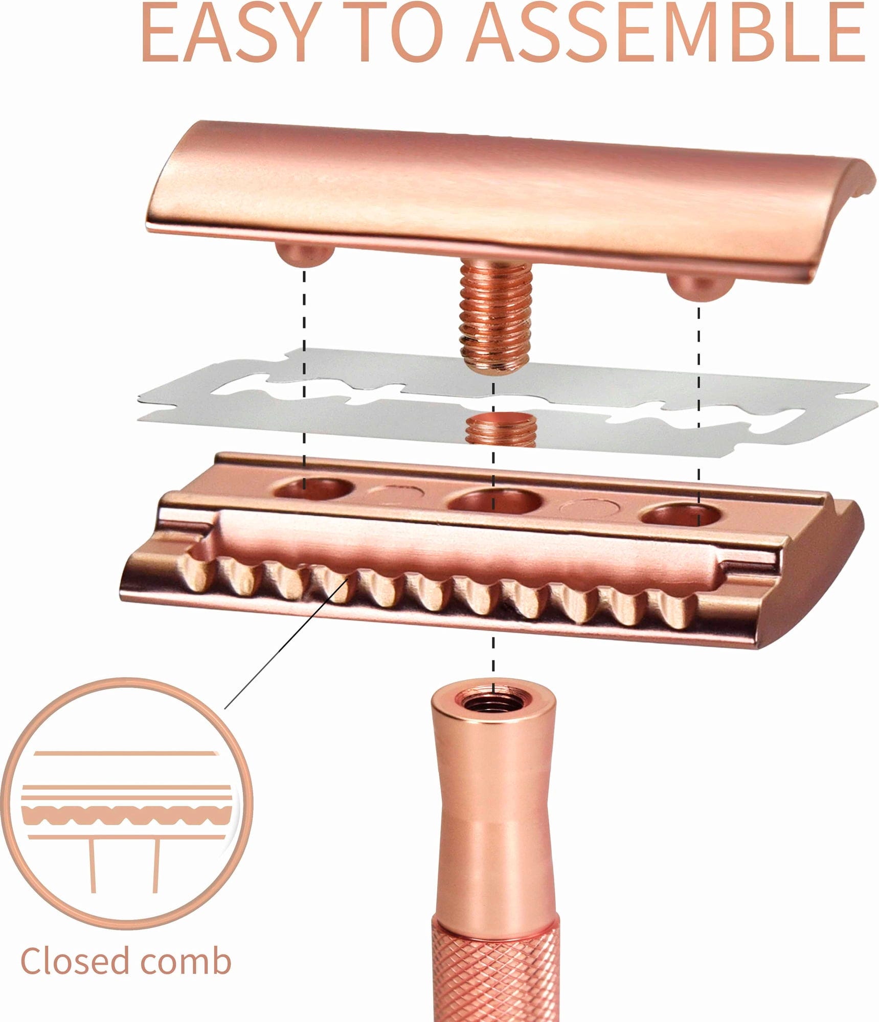 Bambaw  Rasierhobel, Rose Gold