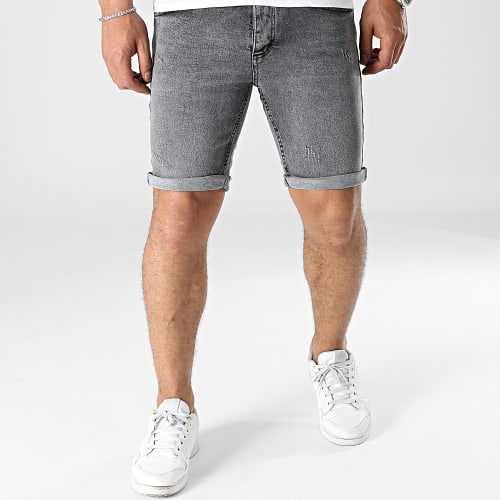 Short Jean Skinny Gris