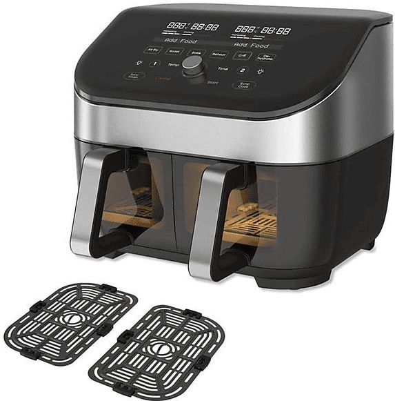 Instant - Vortex Plus Dual ClearCook - Airfryer - RVS - 7,6 Liter